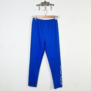 KENZO KIDS Blue Logo Print Leggings Exclusive Edition Elastic Waist Size 14A